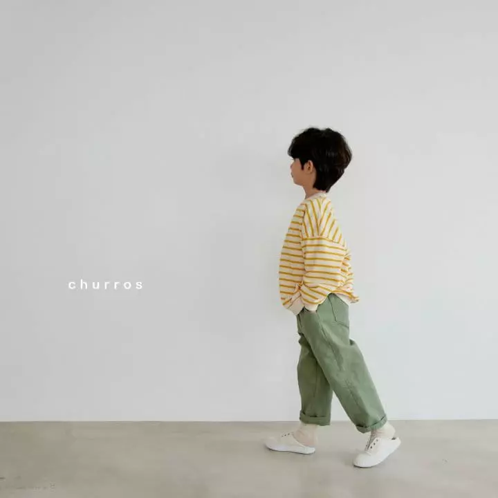 CHURROS - Korean Children Fashion - #todddlerfashion - Stripes Sweatshirt - 9