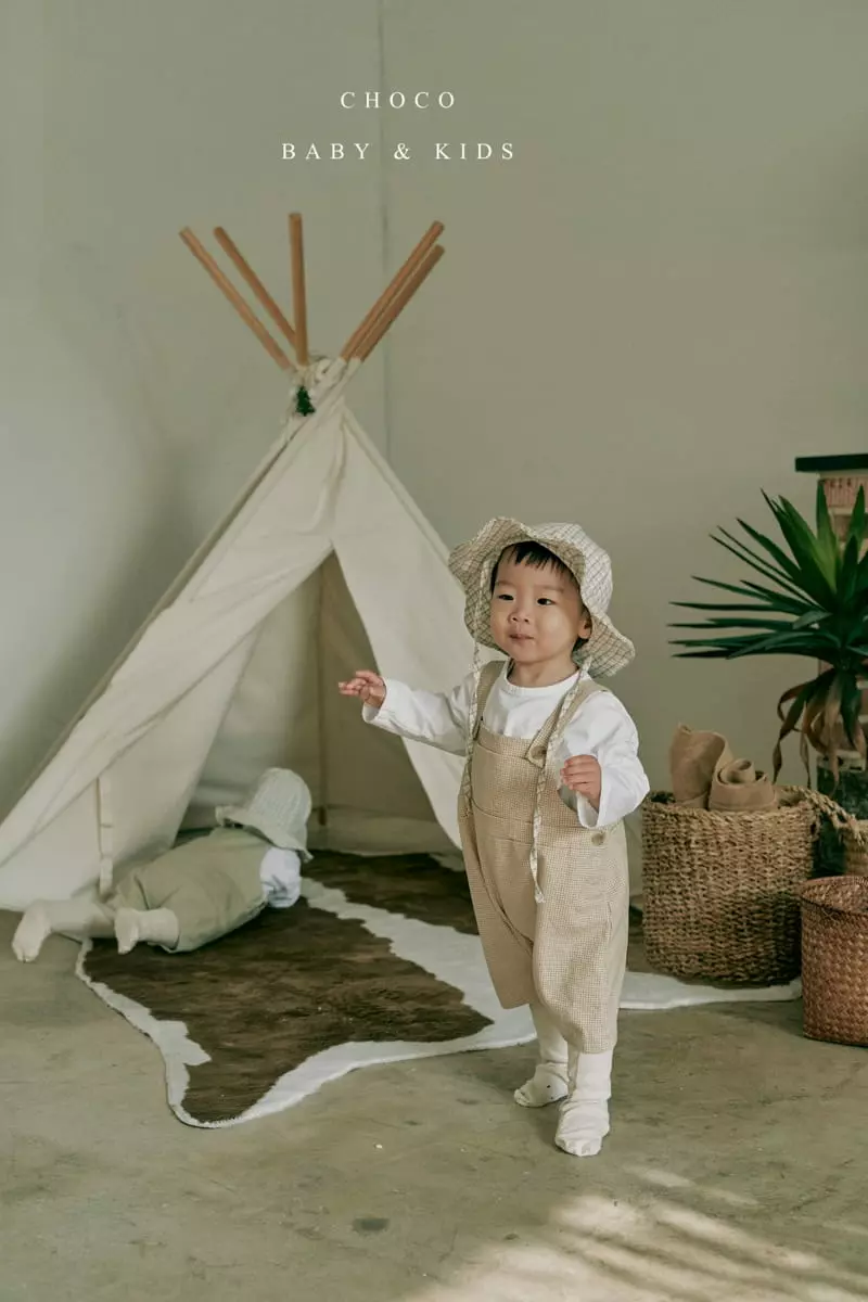 Choco bebe - Korean Baby Fashion - #babyboutique - Bebe Apple Dungarees Short Bodysuit - 5