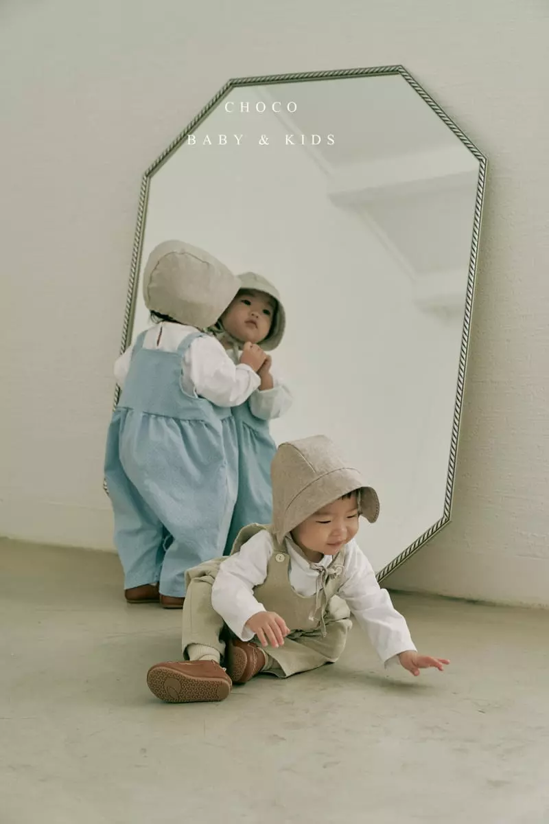 Choco bebe - Korean Baby Fashion - #babyboutique - Bebe Span Dot Dungarees Bodysuit - 4