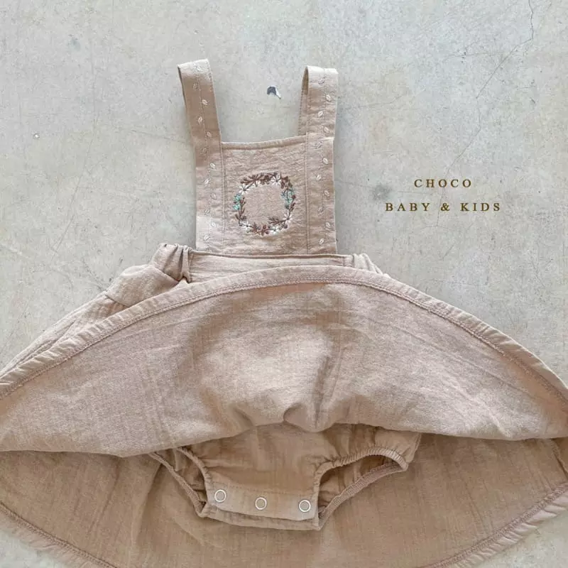 Choco bebe - Korean Baby Fashion - #babyboutique - Bebe Marie Dungaress Skirt Bodysuit - 12
