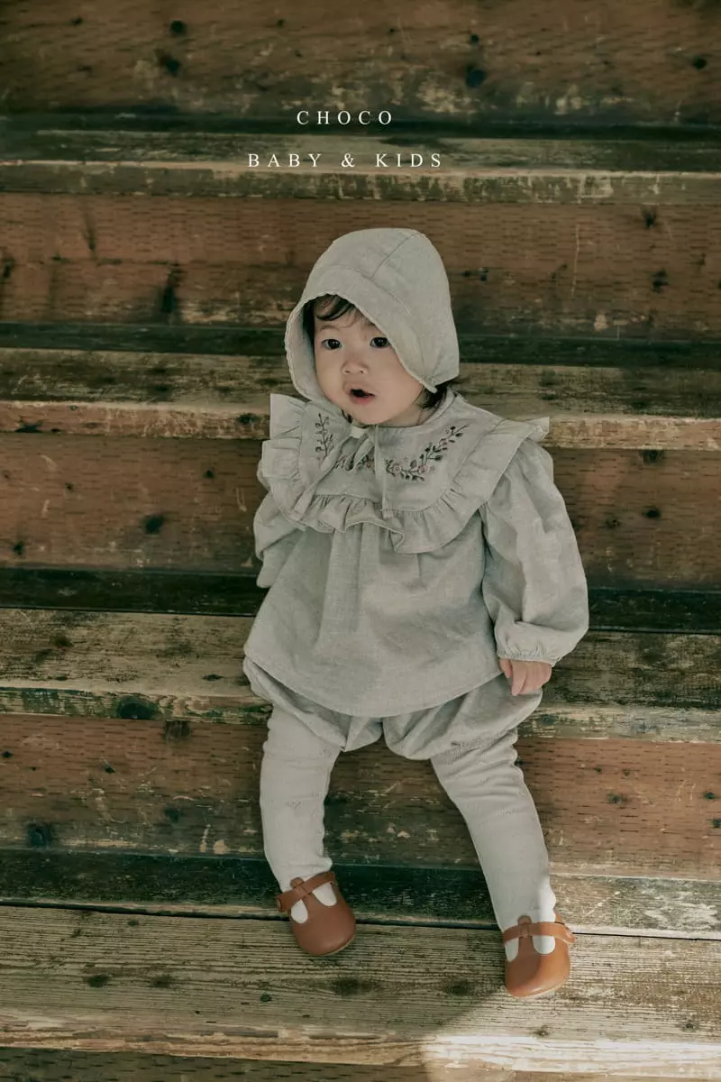Choco bebe - Korean Baby Fashion - #babyboutique - Bebe Daphne Top Bottom Set - 7