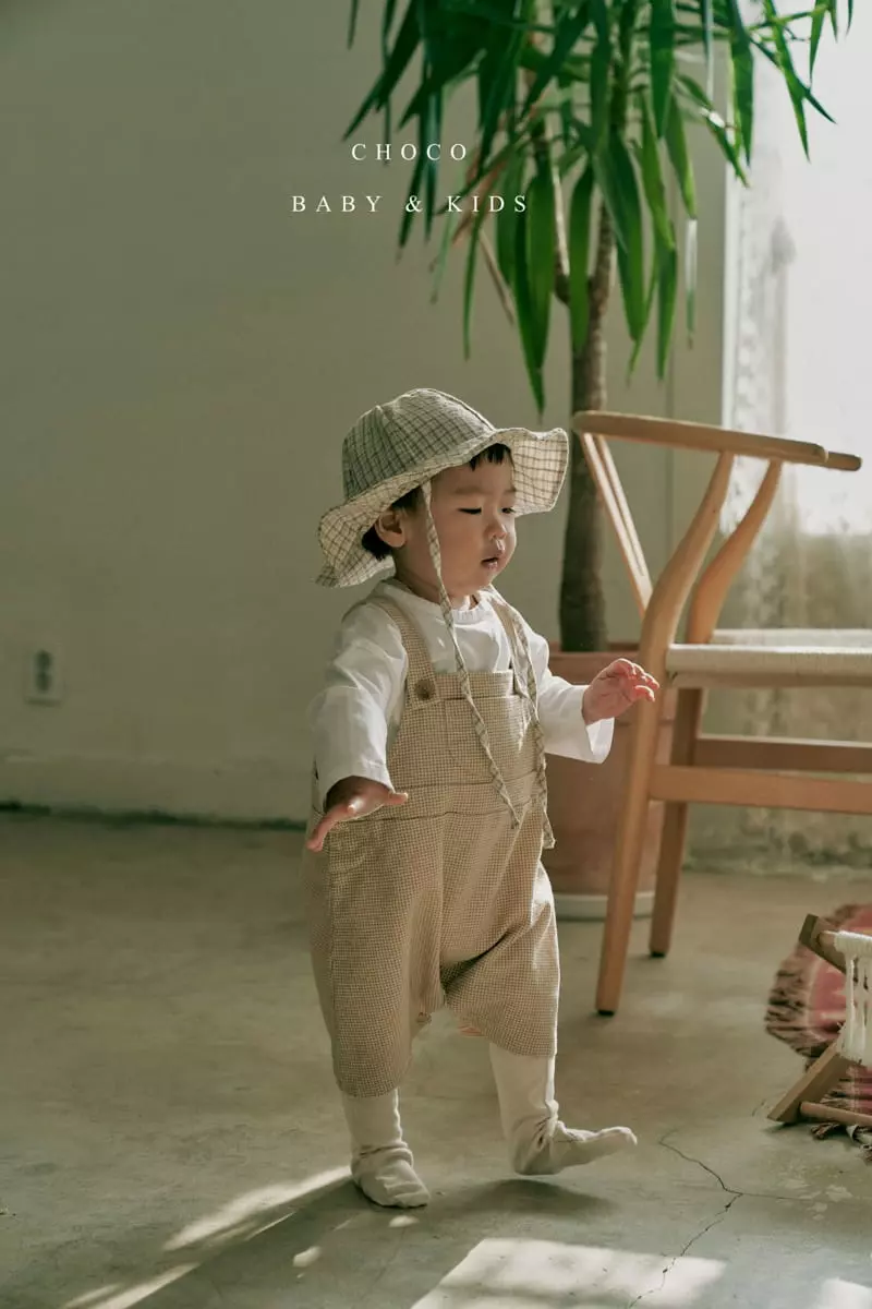 Choco bebe - Korean Baby Fashion - #babyboutiqueclothing - Bebe Apple Dungarees Short Bodysuit - 6