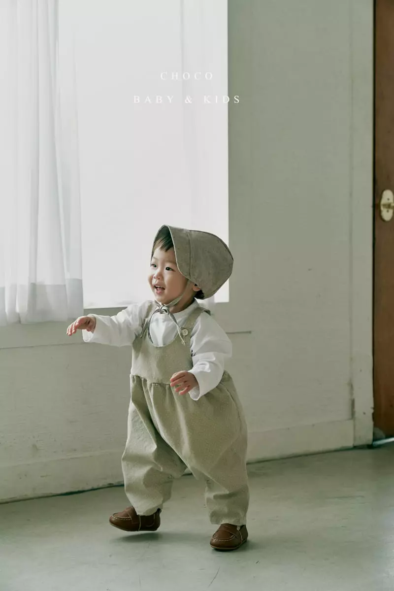 Choco bebe - Korean Baby Fashion - #babyboutiqueclothing - Bebe Span Dot Dungarees Bodysuit - 5