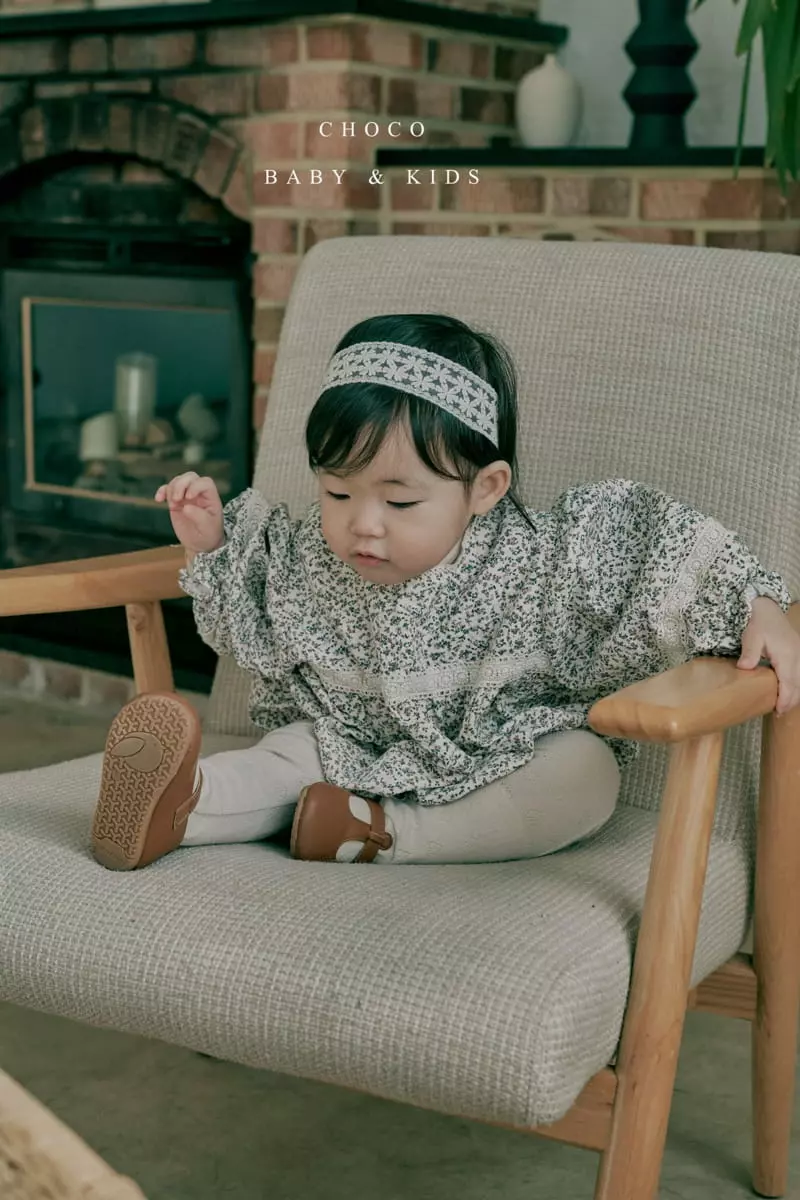 Choco bebe - Korean Baby Fashion - #babyclothing - Bebe Shirring Lace Bodysuit