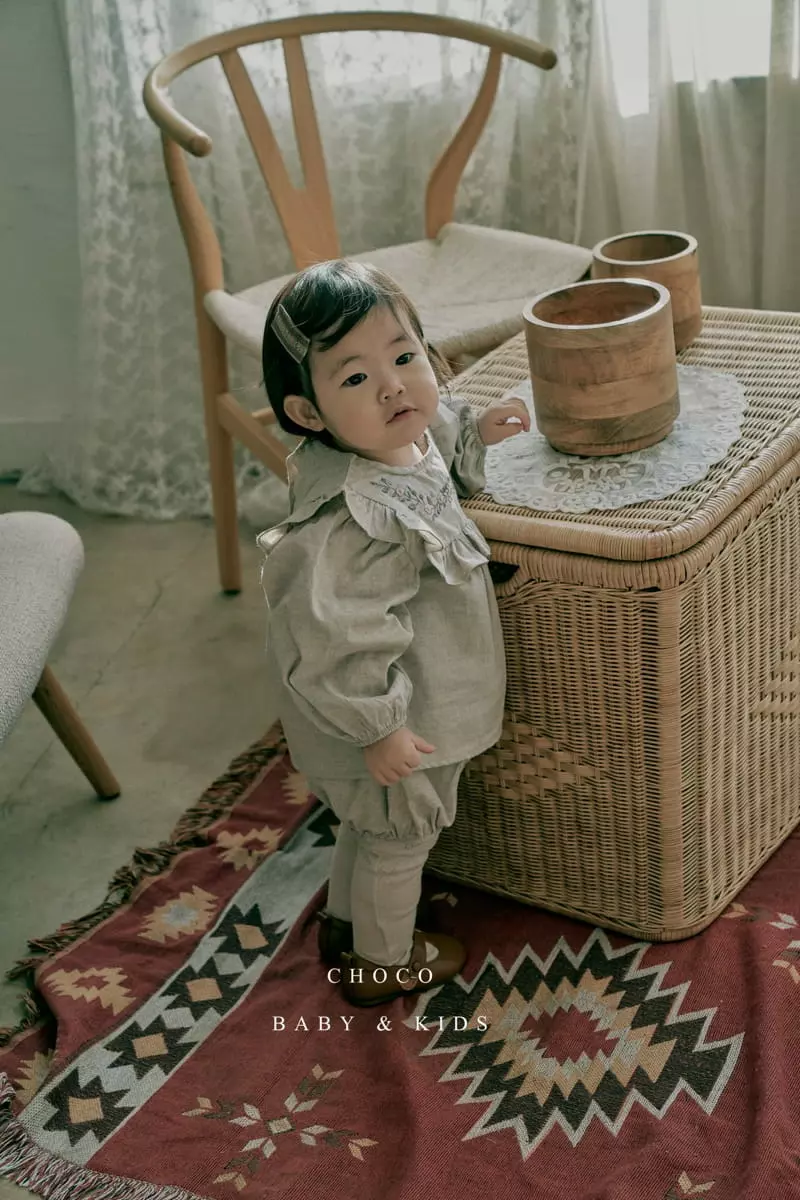 Choco bebe - Korean Baby Fashion - #babyclothing - Bebe Daphne Top Bottom Set - 9