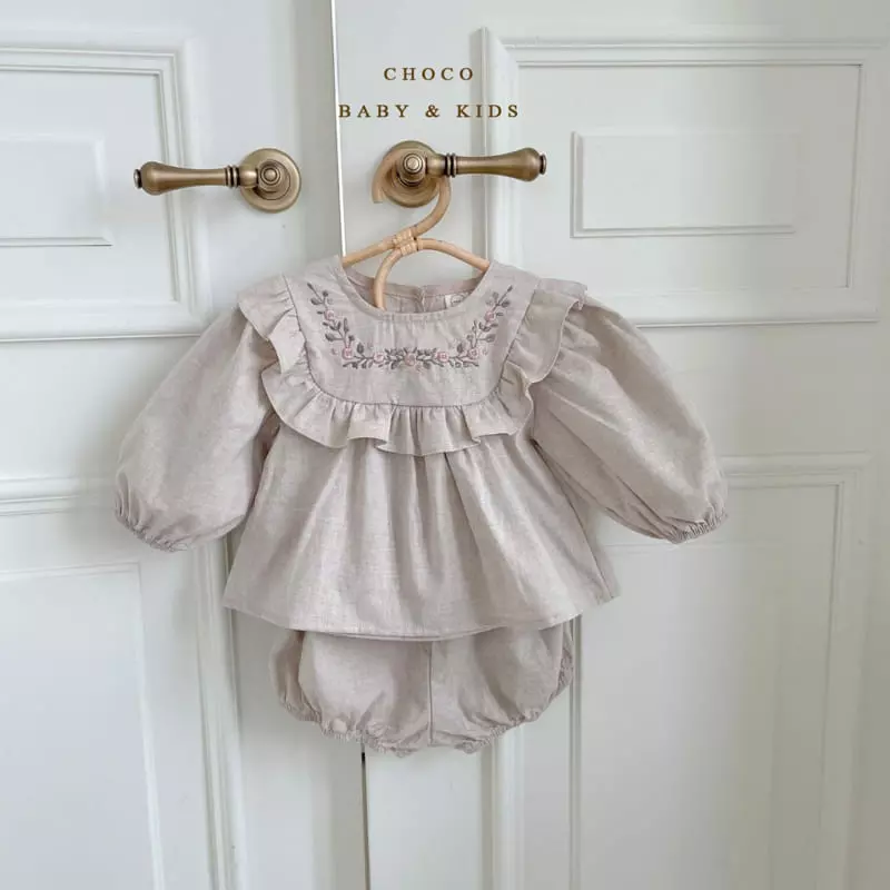 Choco bebe - Korean Baby Fashion - #babygirlfashion - Bebe Daphne Top Bottom Set - 12