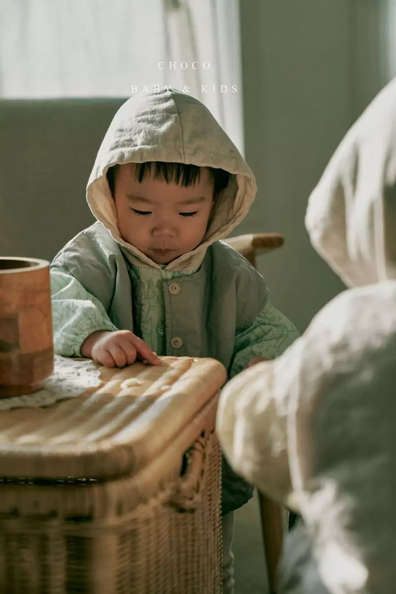 Choco bebe - Korean Baby Fashion - #babylifestyle - Bebe Friends Hoody Bodysuit - 2