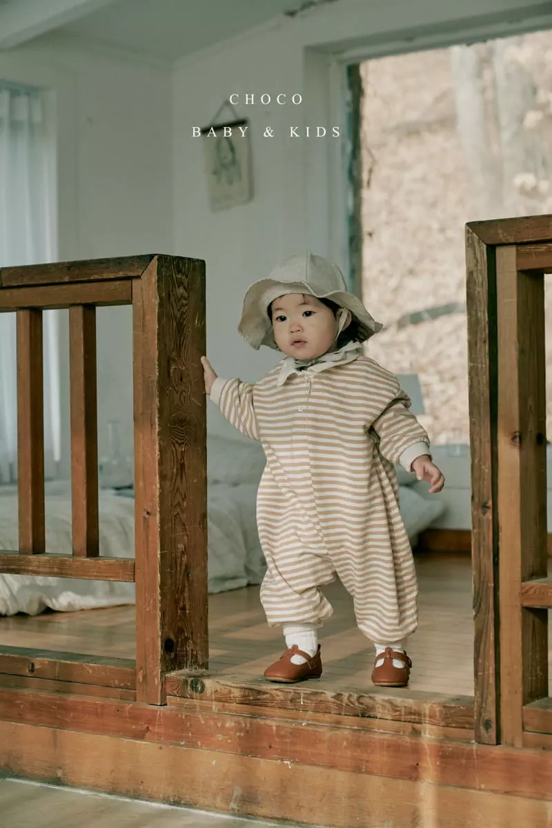 Choco bebe - Korean Baby Fashion - #babylifestyle - Bebe Stripes Collar Bodysuit - 8