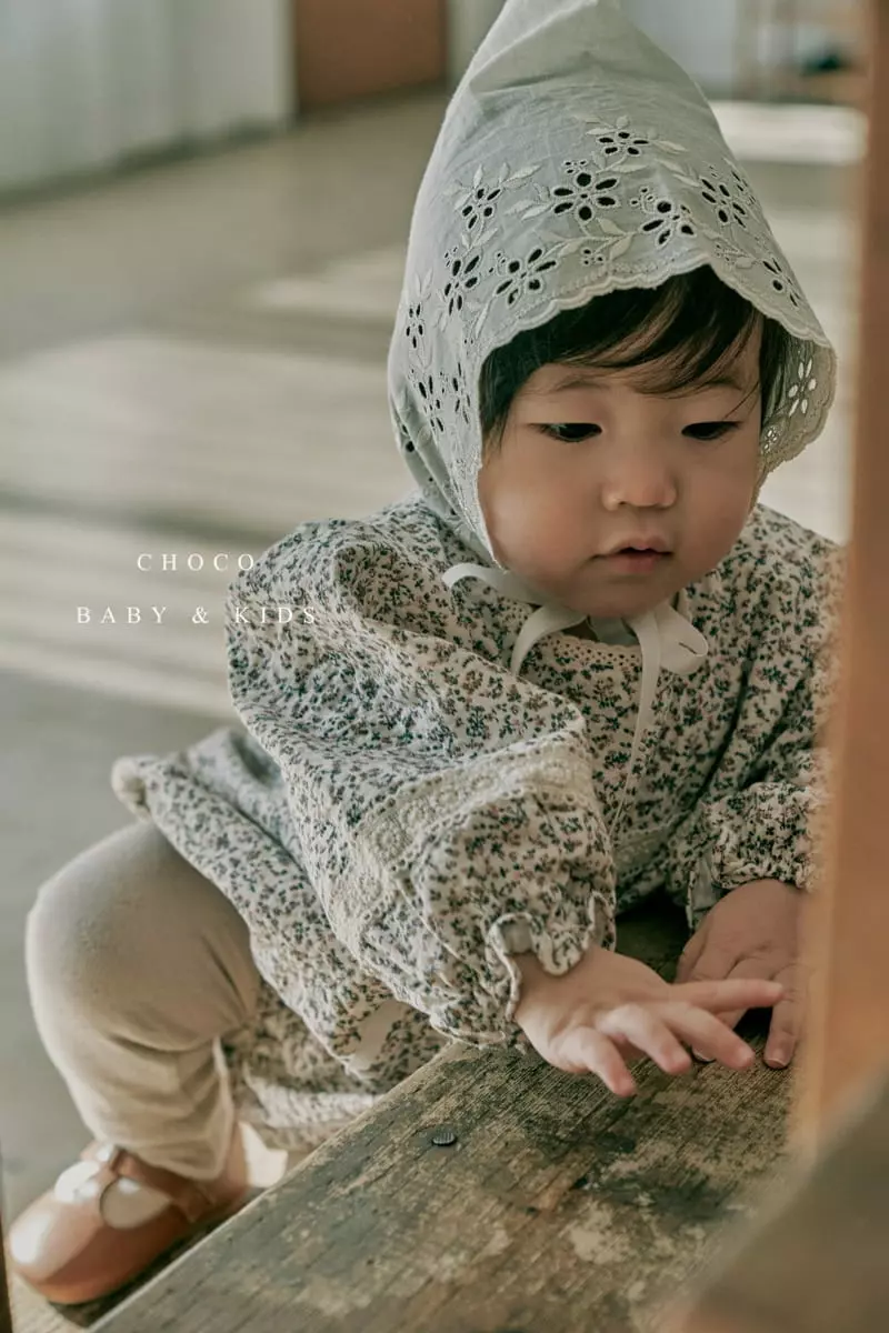 Choco bebe - Korean Baby Fashion - #babylifestyle - Bebe Shirring Lace Bodysuit - 5