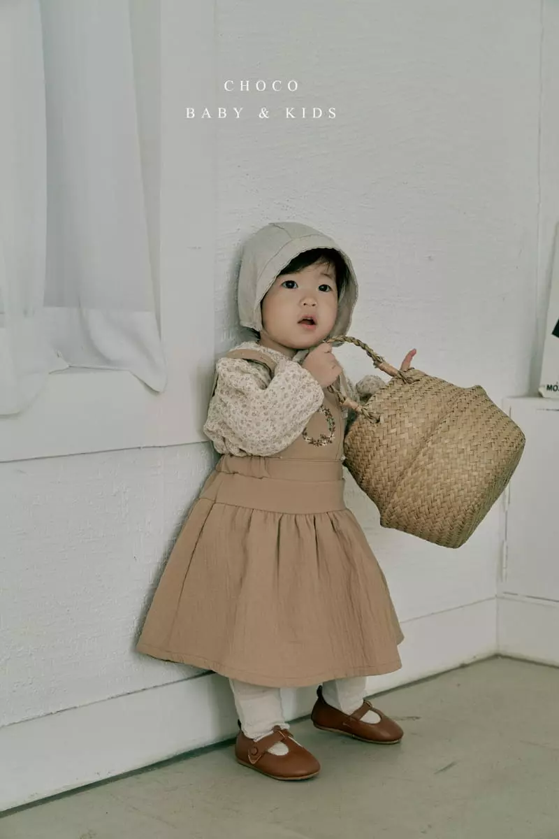 Choco bebe - Korean Baby Fashion - #babylifestyle - Bebe Marie Dungaress Skirt Bodysuit - 3
