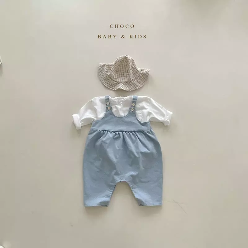 Choco bebe - Korean Baby Fashion - #babyoninstagram - Bebe Span Dot Dungarees Bodysuit - 11