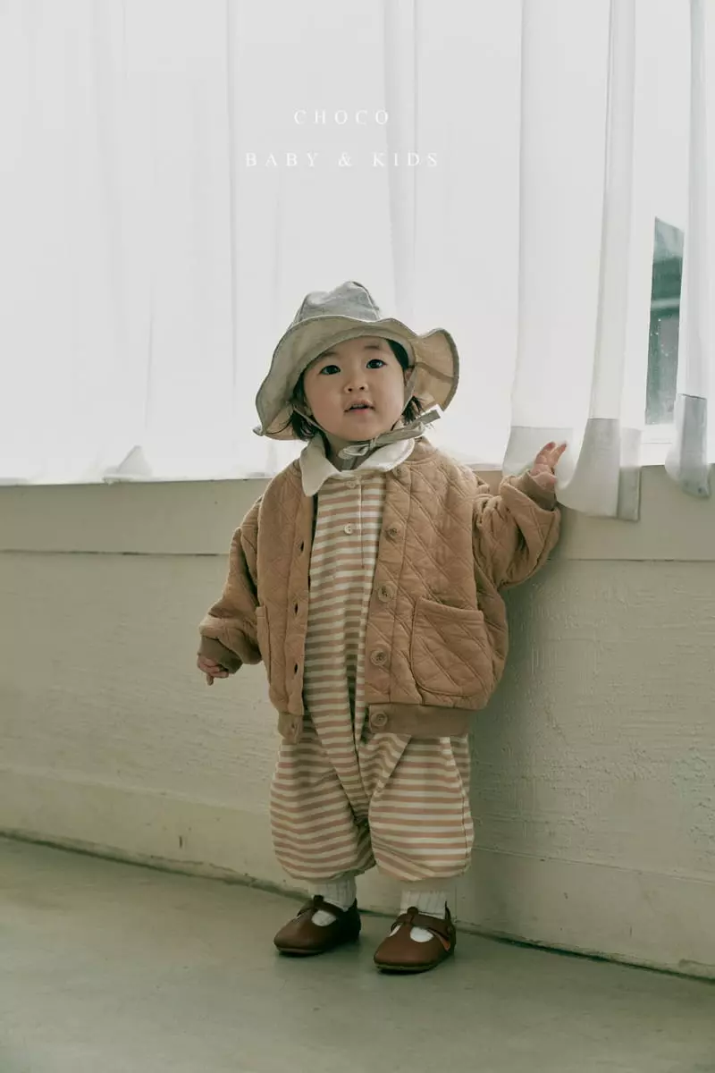 Choco bebe - Korean Baby Fashion - #babyoninstagram - Bebe Stripes Collar Bodysuit - 9