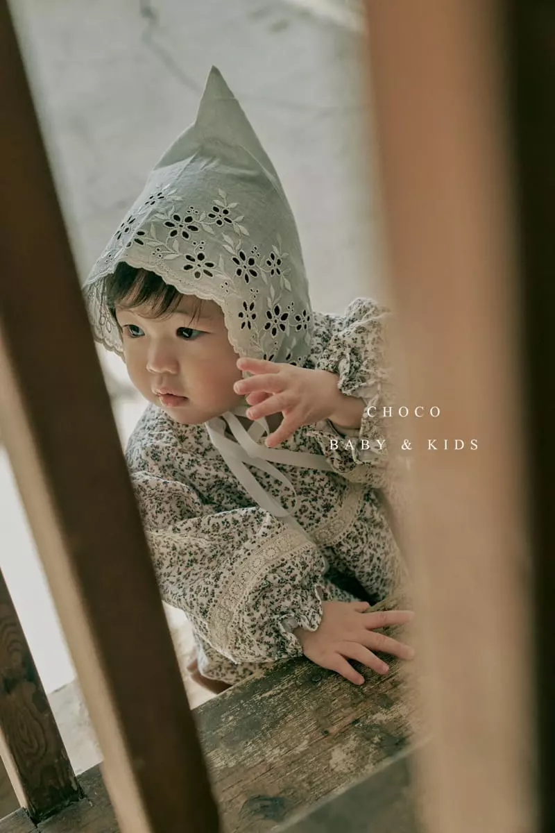 Choco bebe - Korean Baby Fashion - #babyoninstagram - Bebe Shirring Lace Bodysuit - 6