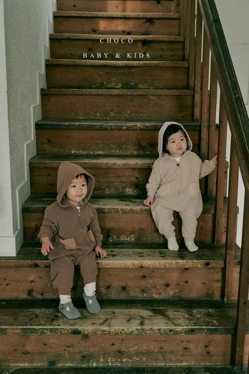 Choco bebe - Korean Baby Fashion - #babyoutfit - Bebe Hoody Span Zipper Bodysuit - 6