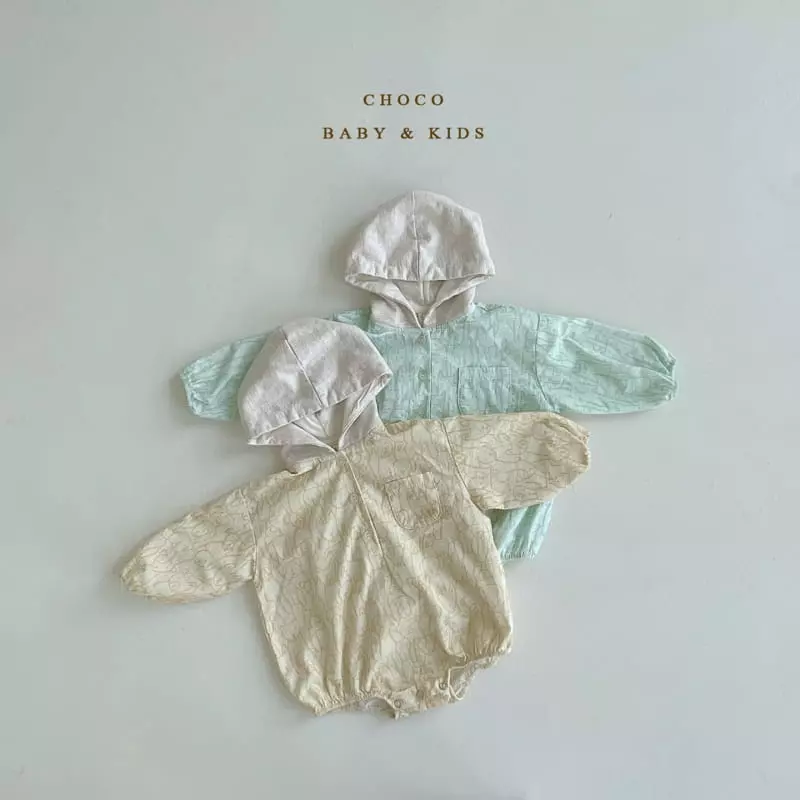 Choco bebe - Korean Baby Fashion - #babyoutfit - Bebe Friends Hoody Bodysuit - 6