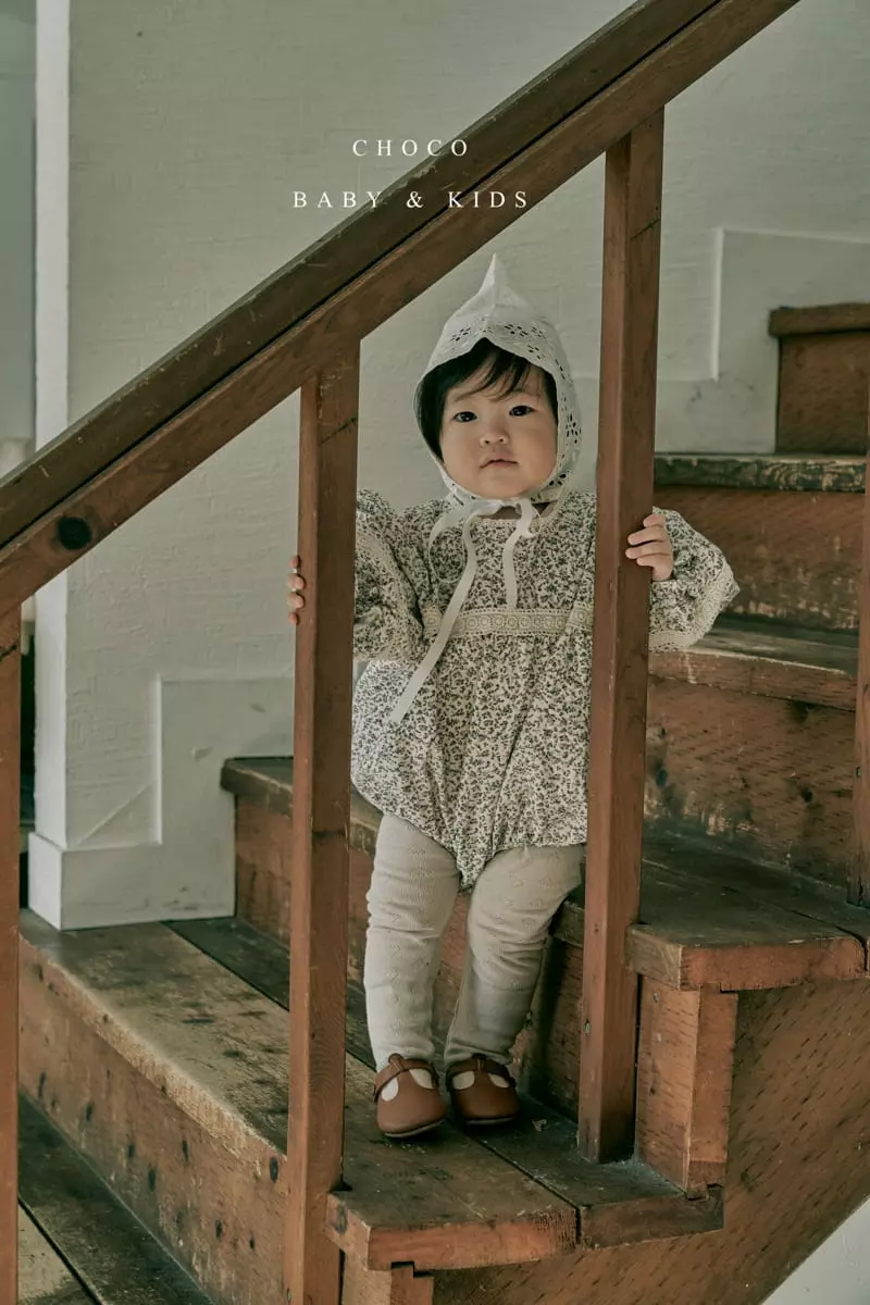 Choco bebe - Korean Baby Fashion - #babyoutfit - Bebe Shirring Lace Bodysuit - 8