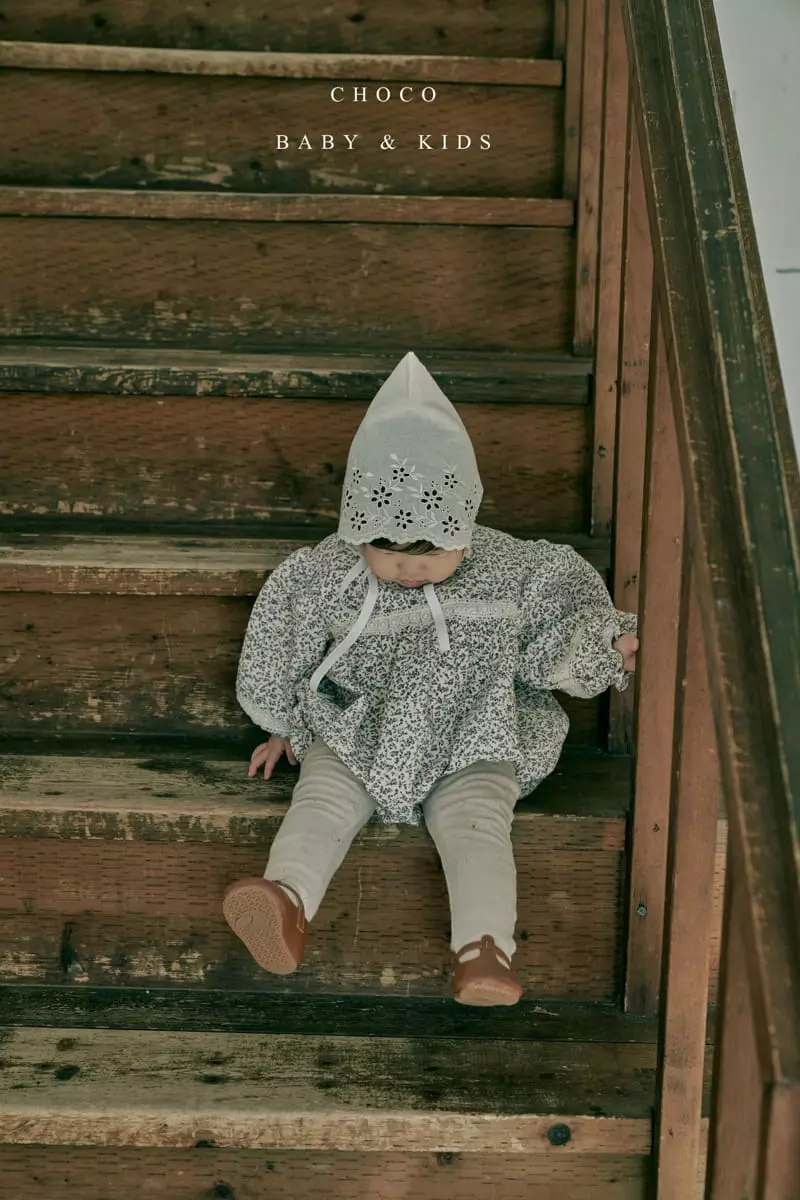 Choco bebe - Korean Baby Fashion - #babyoutfit - Bebe Shirring Lace Bodysuit - 9
