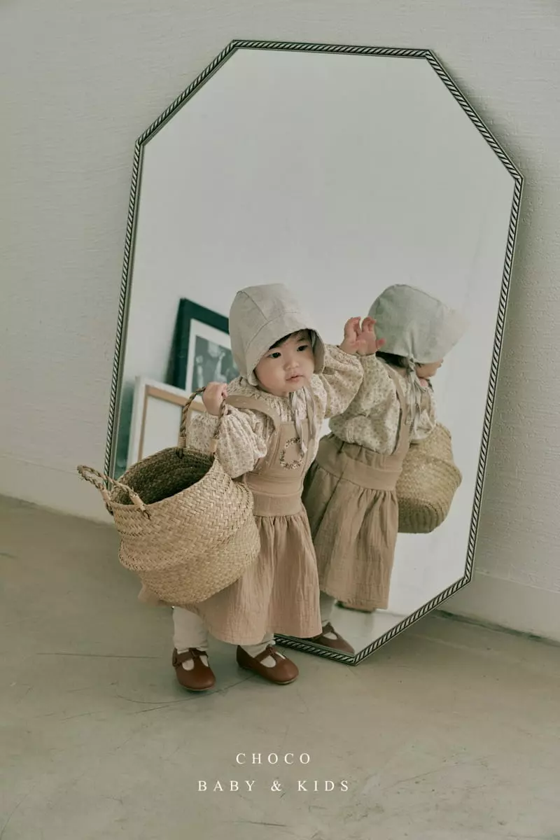 Choco bebe - Korean Baby Fashion - #babyoutfit - Bebe Marie Dungaress Skirt Bodysuit - 6