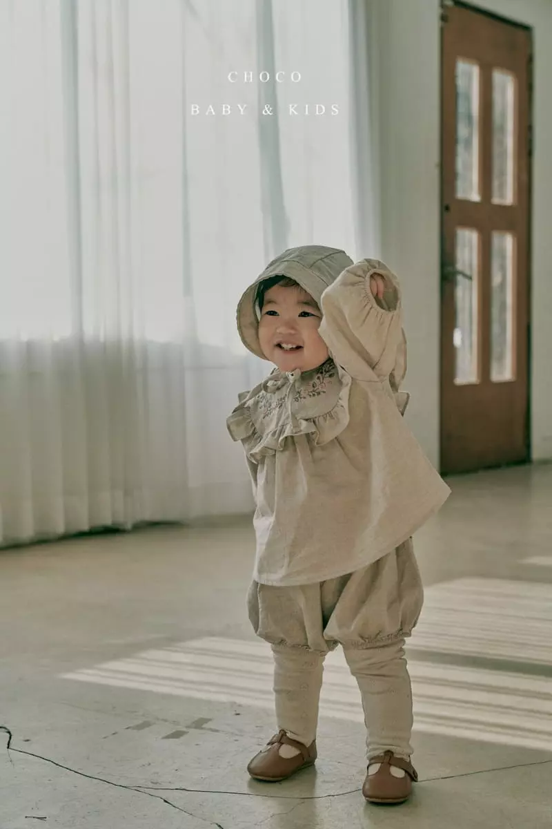 Choco bebe - Korean Baby Fashion - #babyoutfit - Bebe Daphne Top Bottom Set - 2