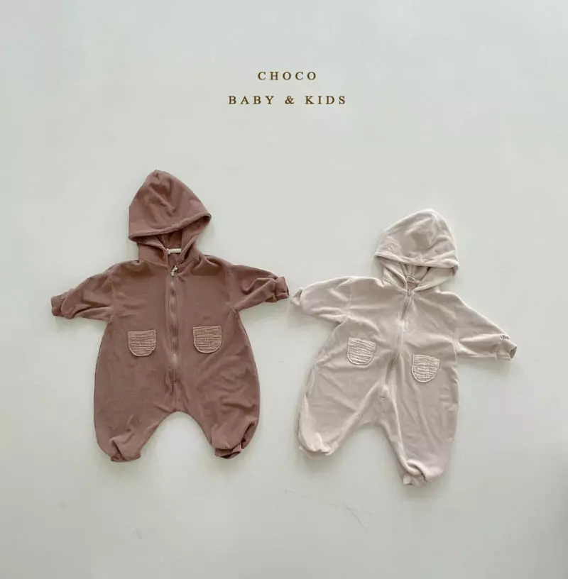 Choco bebe - Korean Baby Fashion - #babywear - Bebe Hoody Span Zipper Bodysuit - 8