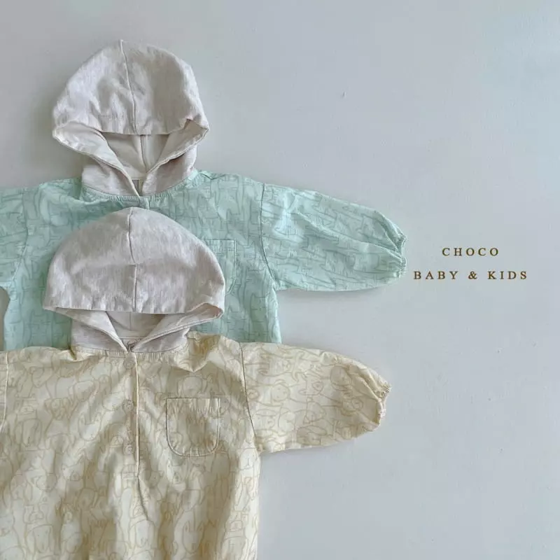 Choco bebe - Korean Baby Fashion - #babywear - Bebe Friends Hoody Bodysuit - 7