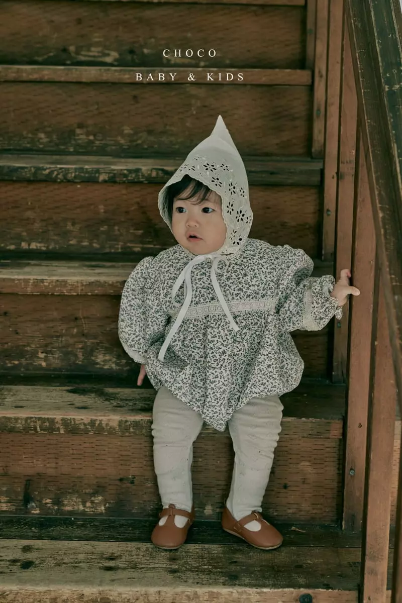 Choco bebe - Korean Baby Fashion - #babywear - Bebe Shirring Lace Bodysuit - 10