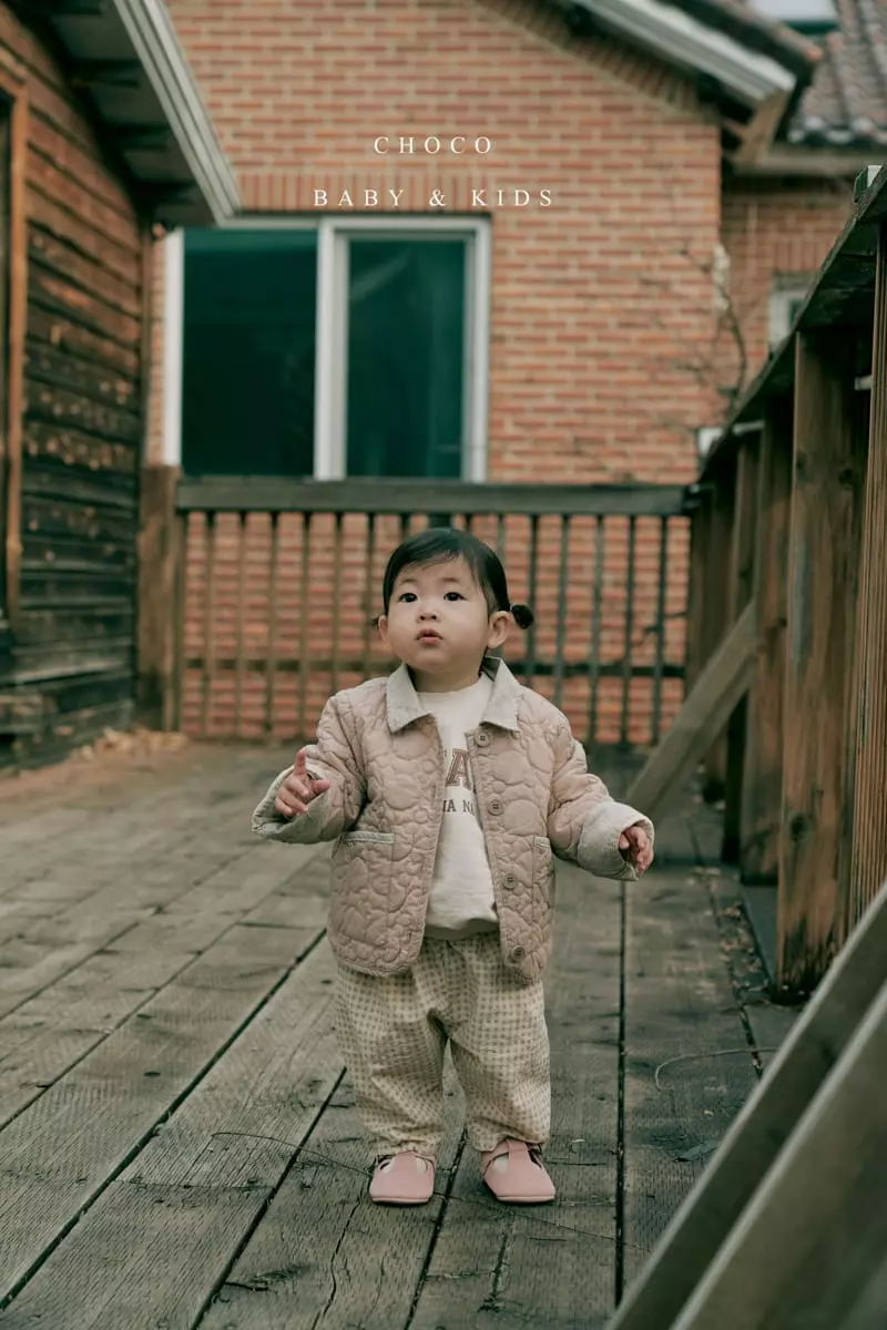 Choco bebe - Korean Baby Fashion - #babywear - Bebe Milk Check Pants - 9