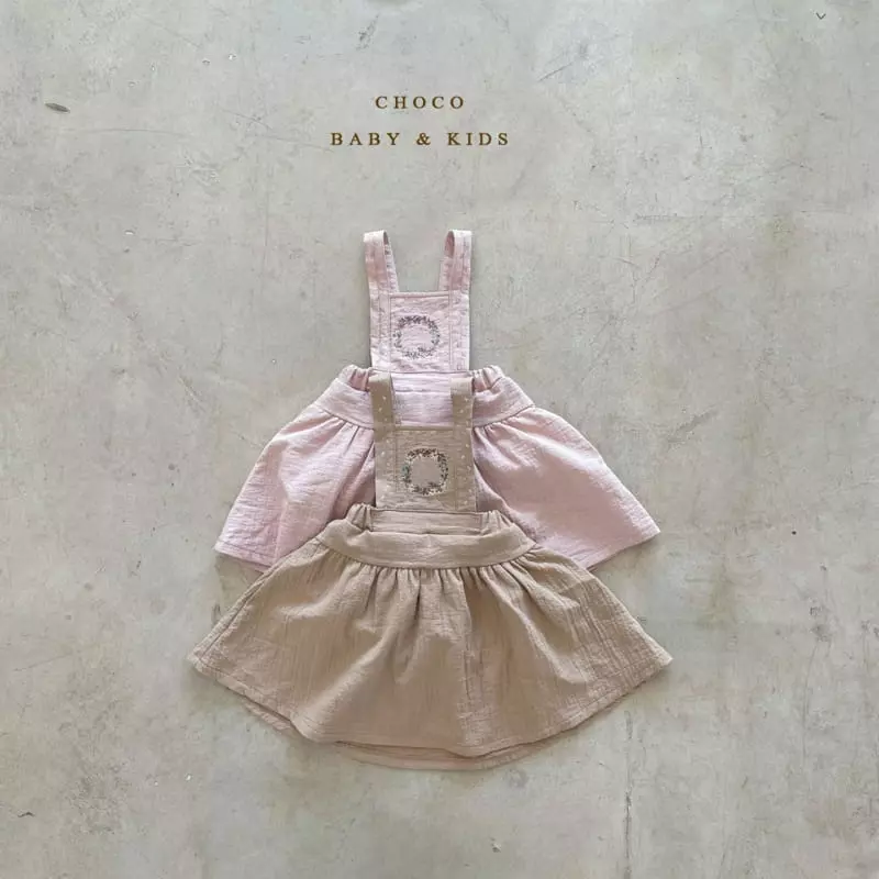Choco bebe - Korean Baby Fashion - #babywear - Bebe Marie Dungaress Skirt Bodysuit - 8