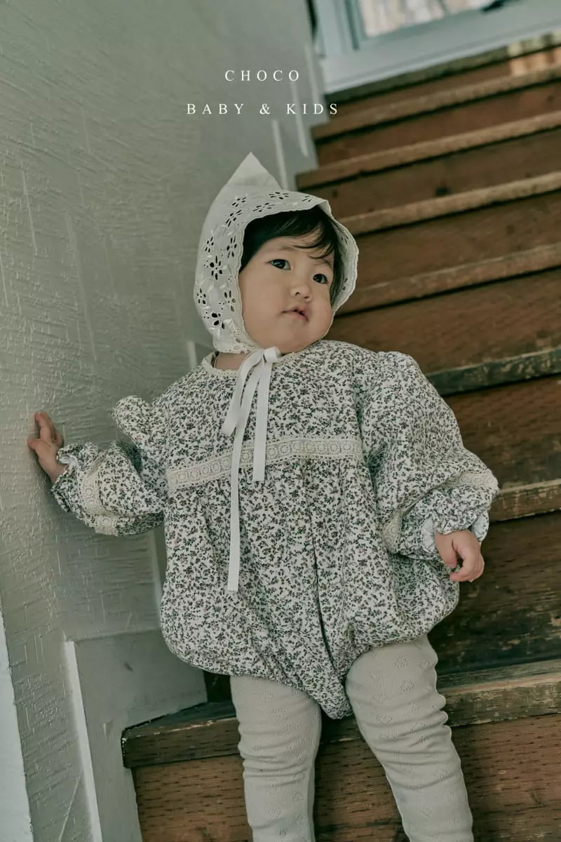 Choco bebe - Korean Baby Fashion - #onlinebabyboutique - Bebe Shirring Lace Bodysuit - 11