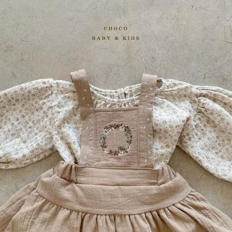 Choco bebe - Korean Baby Fashion - #onlinebabyboutique - Bebe Marie Dungaress Skirt Bodysuit - 9