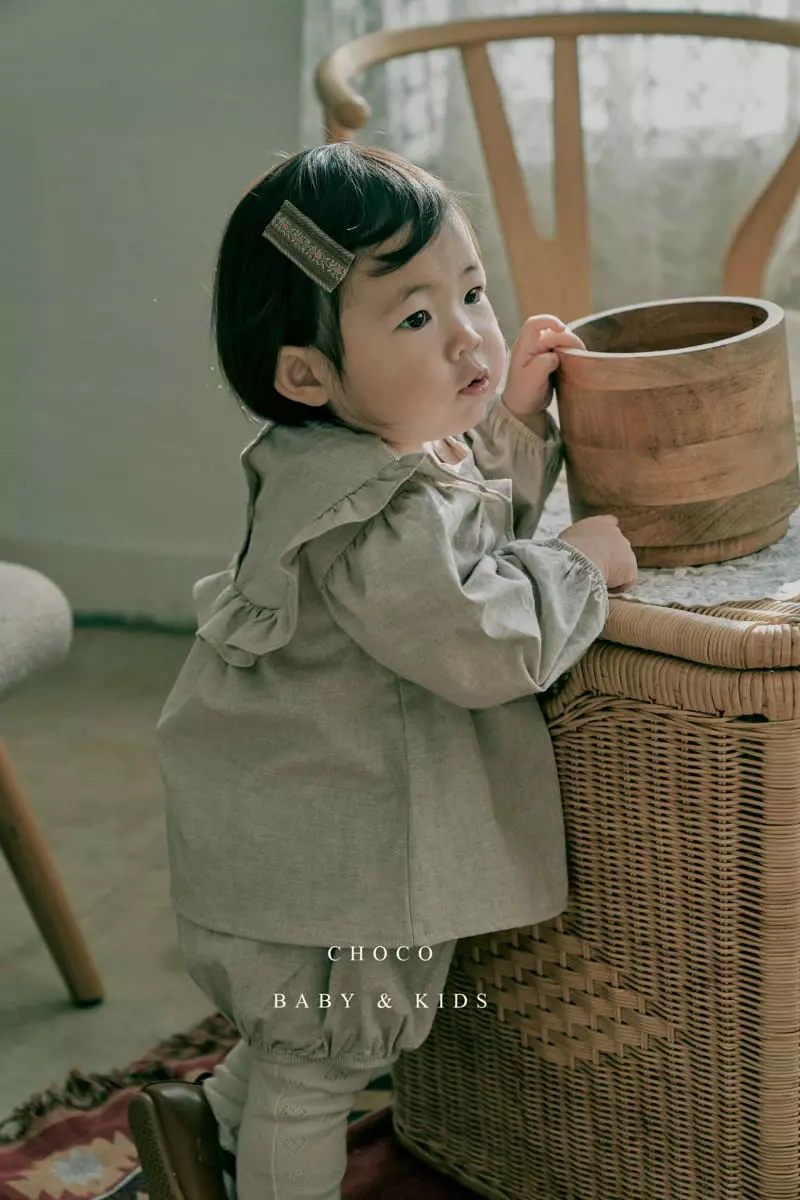 Choco bebe - Korean Baby Fashion - #babywear - Bebe Daphne Top Bottom Set - 4