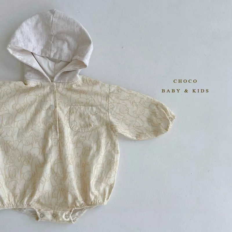 Choco bebe - Korean Baby Fashion - #onlinebabyshop - Bebe Friends Hoody Bodysuit - 9