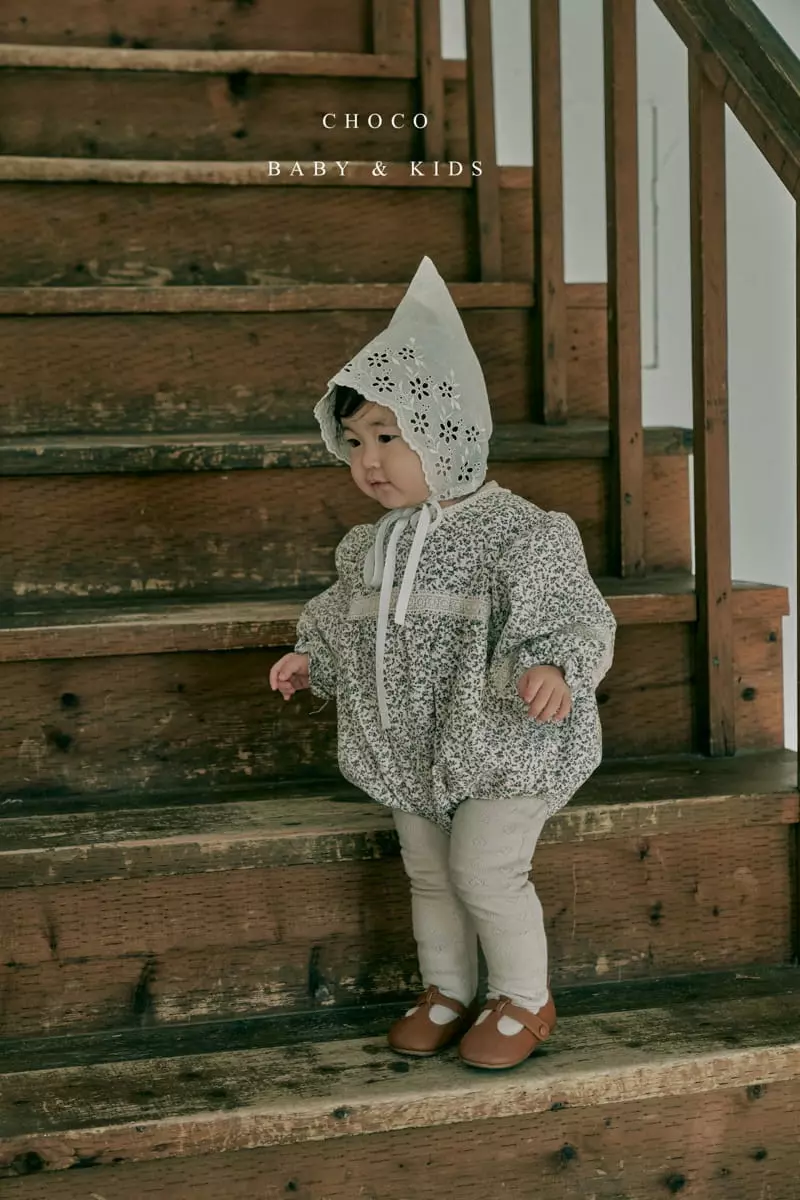 Choco bebe - Korean Baby Fashion - #onlinebabyshop - Bebe Shirring Lace Bodysuit - 12
