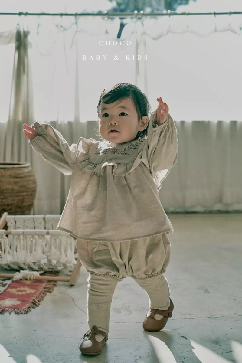 Choco bebe - Korean Baby Fashion - #smilingbaby - Bebe Daphne Top Bottom Set - 6