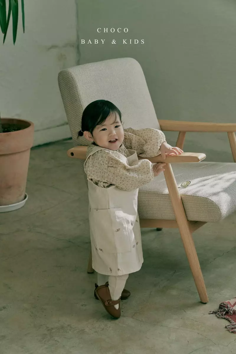Choco bebe - Korean Children Fashion - #Kfashion4kids - Flower Embroidery Dungarees Skirt - 6