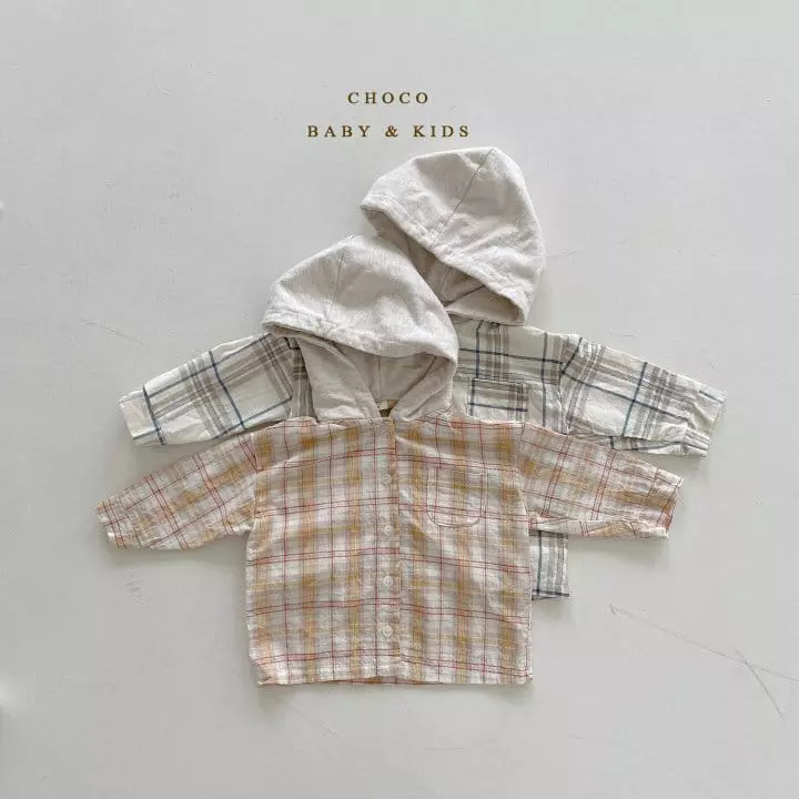 Choco bebe - Korean Children Fashion - #Kfashion4kids - Check Hoody Shirt - 2