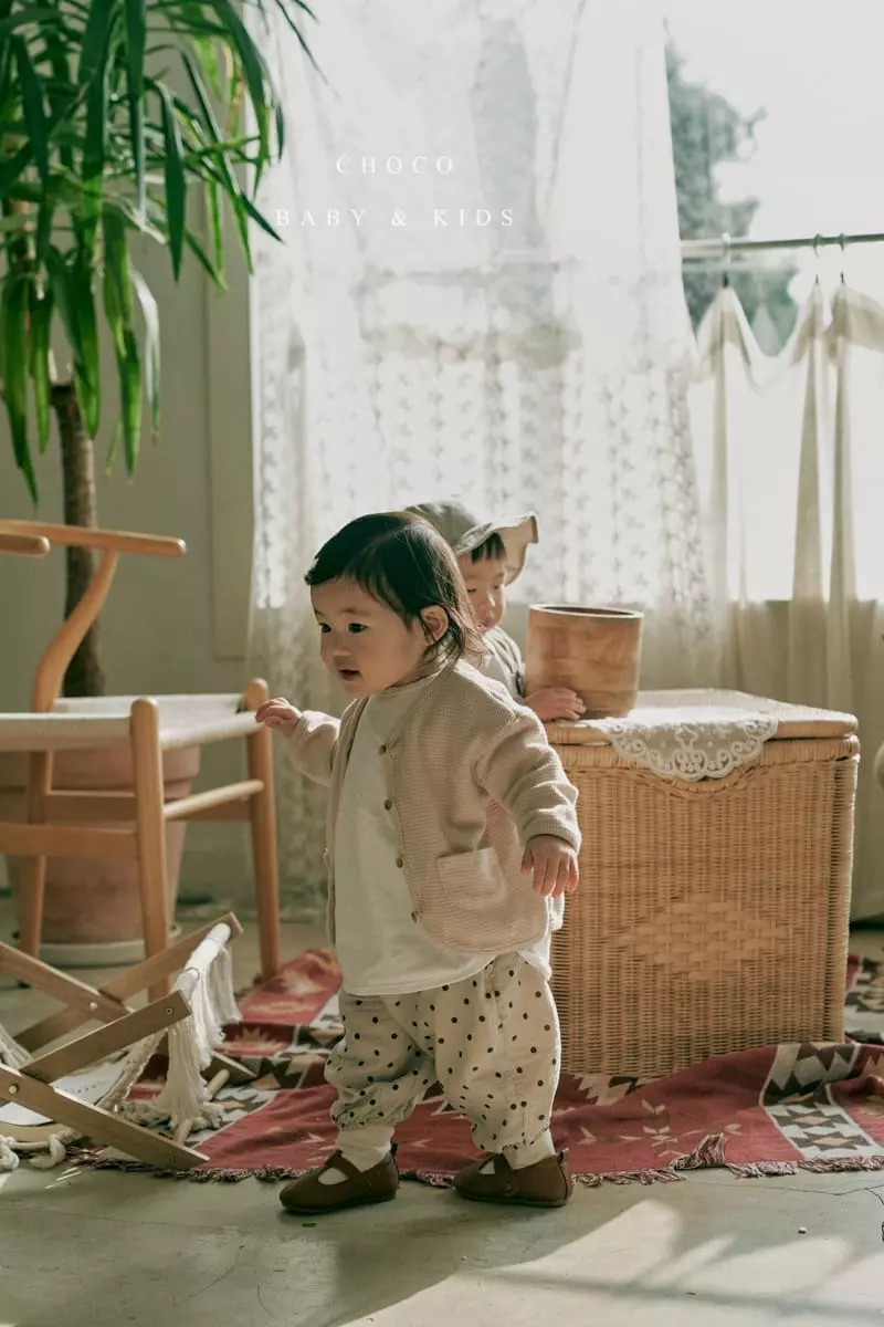 Choco bebe - Korean Children Fashion - #designkidswear - Honey Waffle Cardigan - 3