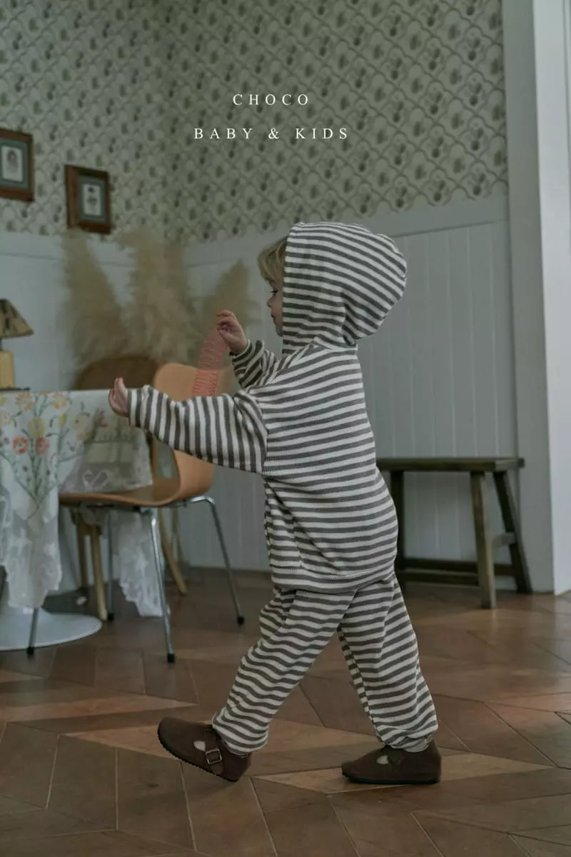 Choco bebe - Korean Children Fashion - #designkidswear - Stripes Waffle Pants - 4