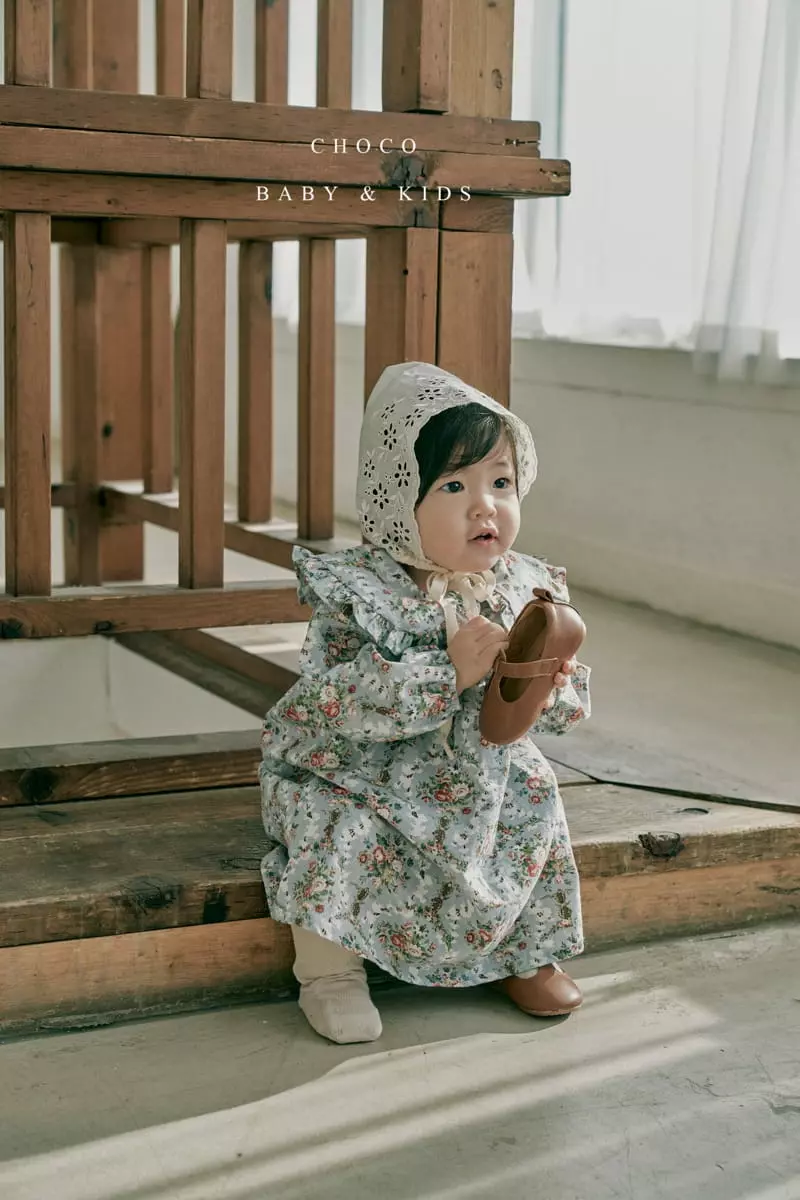 Choco bebe - Korean Children Fashion - #stylishchildhood - Enthic Flower One-piece - 3