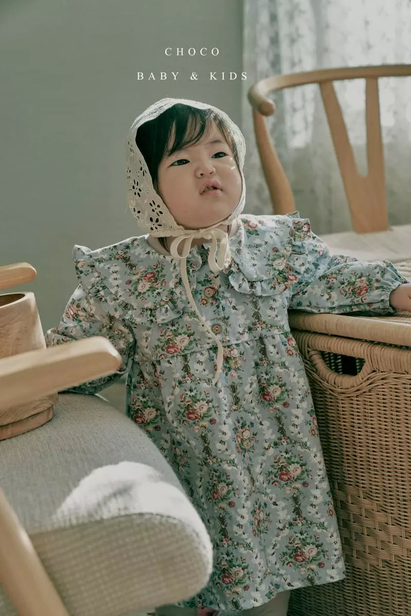 Choco bebe - Korean Children Fashion - #todddlerfashion - Enthic Flower One-piece