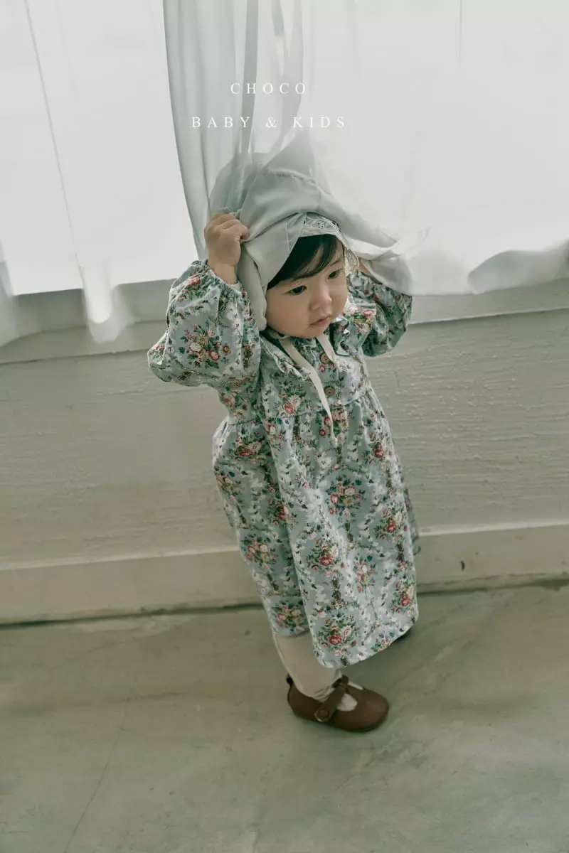 Choco bebe - Korean Children Fashion - #toddlerclothing - Enthic Flower One-piece - 2