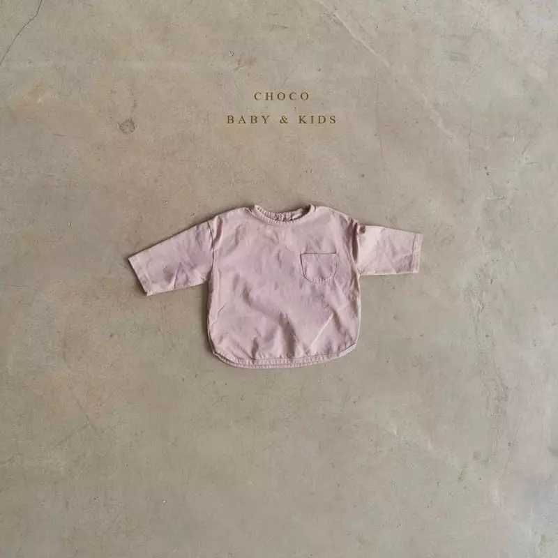 Choco bebe - Korean Children Fashion - #toddlerclothing - Piping Pocket Tee