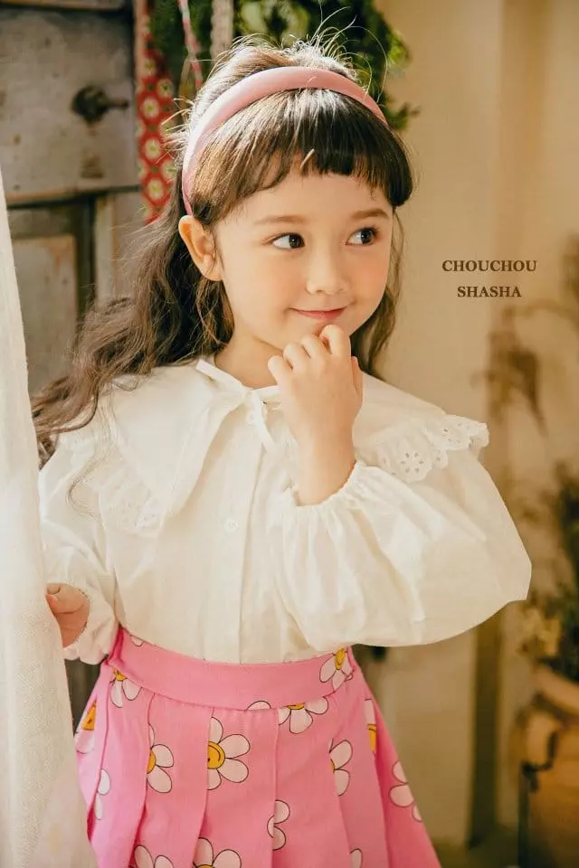 Chouchou Shasha - Korean Children Fashion - #designkidswear - Frill Blouse
