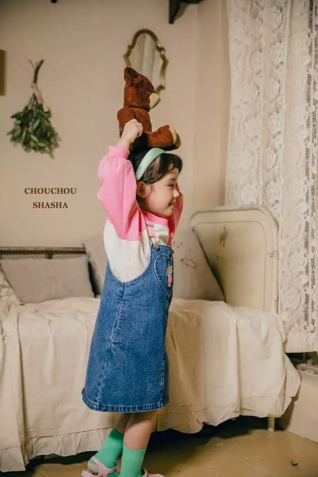Chouchou Shasha - Korean Children Fashion - #discoveringself - Denim Overall Skirt - 3