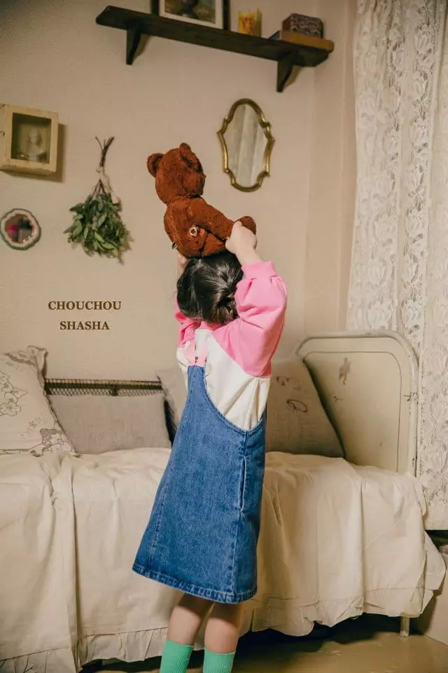 Chouchou Shasha - Korean Children Fashion - #discoveringself - Denim Overall Skirt - 4