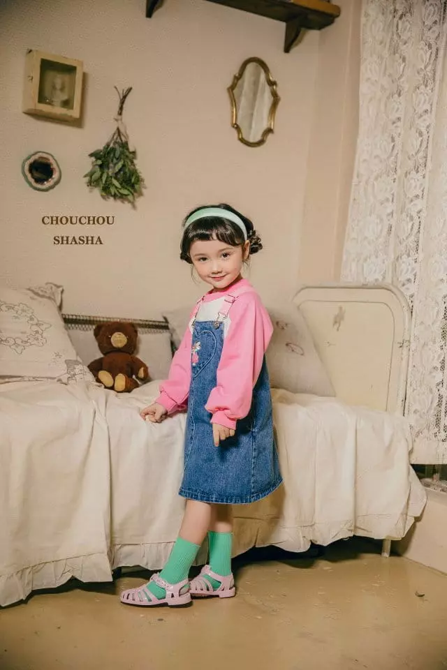 Chouchou Shasha - Korean Children Fashion - #littlefashionista - Denim Overall Skirt - 9