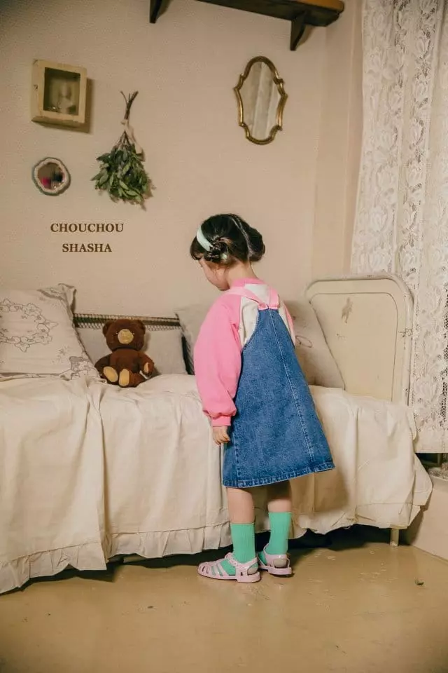 Chouchou Shasha - Korean Children Fashion - #magicofchildhood - Denim Overall Skirt - 10