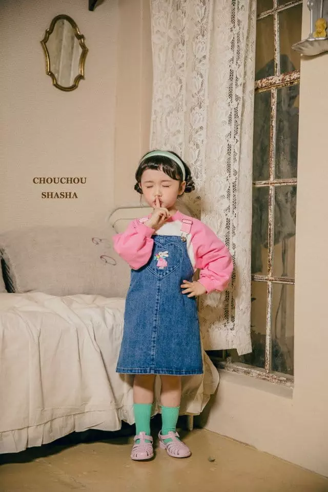 Chouchou Shasha - Korean Children Fashion - #minifashionista - Denim Overall Skirt - 11