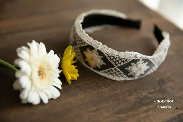 Chouchou Shasha - Korean Children Fashion - #minifashionista - Lace Hairband - 3