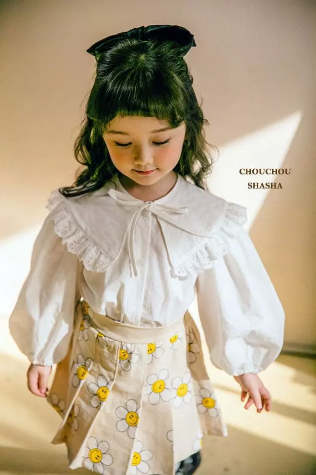 Chouchou Shasha - Korean Children Fashion - #prettylittlegirls - Flower Wrinkle Skirt - 10
